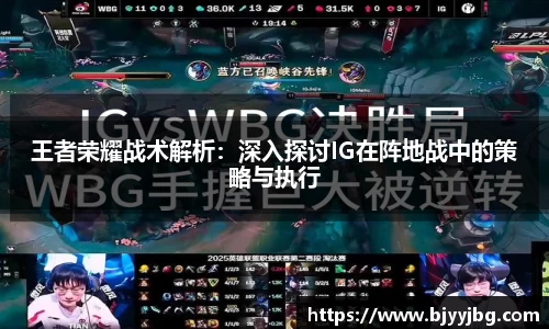王者荣耀战术解析：深入探讨IG在阵地战中的策略与执行